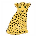 Cute cartoon leopard