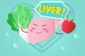 Cute cartoon liver