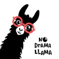 Cute cartoon llama design. Vector. Royalty Free Stock Photo