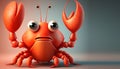 Cute Cartoon Lobster Character, generative Ai Royalty Free Stock Photo