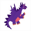 Cute cartoon magical dragon character for kids