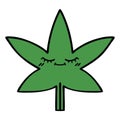 cute cartoon marijuana leaf