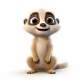 Cute Cartoon Meerkat In 8k Resolution: Realistic Light Depiction