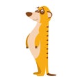Cute cartoon meerkat vector illustration Royalty Free Stock Photo