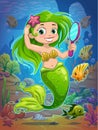 Cute cartoon mermaid Royalty Free Stock Photo