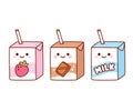 Cute cartoon milk box set