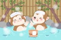 Money with hot spring