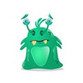 Cute cartoon monster character illustration. for t-shirt design, print, halloween decoration, birthday party decoration, children