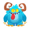 Funny cartoon monster. Vector monster illustration Royalty Free Stock Photo