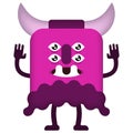 Cute Cartoon Monsters illustration. Halloween costume, concept illustrations, cartoon characters