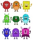 Cute Cartoon Monsters illustration. Hallowen costume, concept illustrations, cartoon characters