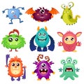 Cute cartoon monsters Royalty Free Stock Photo