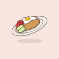 cute cartoon nasi goreng