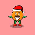 Cute Cartoon Orange santa claus christmas