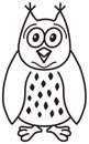 Cute Cartoon Owl Royalty Free Stock Photo