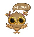 Cute cartoon owl Royalty Free Stock Photo