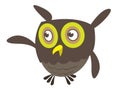 Cute cartoon owl pointing