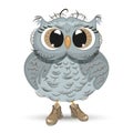 Cute cartoon Owl wise animal vector illustration.