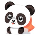 Cute cartoon panda character. Vector illustration isolated on white background. AI Generated Royalty Free Stock Photo