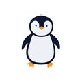 Cute cartoon penguin vector illustration on white background Royalty Free Stock Photo