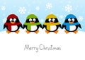 Cute cartoon penguins