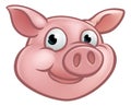 Cute Cartoon Pig Character Mascot Royalty Free Stock Photo