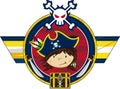 Cute Cartoon Pirate Badge