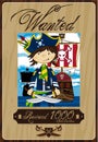 Cute Cartoon Pirate Poster