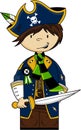 Cute Cartoon Pirate Royalty Free Stock Photo