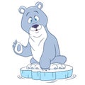 Cute cartoon polar bear Royalty Free Stock Photo