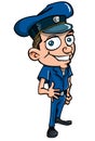 Cute Cartoon policeman Royalty Free Stock Photo