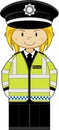 Cute Cartoon Policewoman