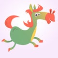 Cute cartoon pony. Vector clip art illustration with simple gradients. Royalty Free Stock Photo