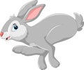 Cute cartoon rabbit running Royalty Free Stock Photo