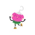 Cute cartoon radish illustration on a white background