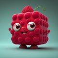 Cute Cartoon Raspberry Character