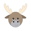 Cute cartoon reindeer clip art Royalty Free Stock Photo