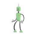 Cute cartoon robot android character vector Illustration Royalty Free Stock Photo