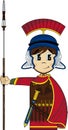 Cute Cartoon Roman Soldier Royalty Free Stock Photo