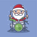 cute santa claus drums Royalty Free Stock Photo