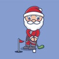 cute santa claus golf Royalty Free Stock Photo