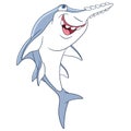 Cute cartoon sawfish