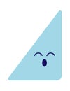 Cute cartoon scalene triangle flat icon Abstract geometric shapes