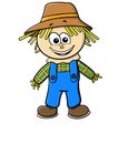 Cute cartoon scarecrow smiling