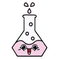 cute cartoon science beaker