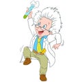 Cute cartoon scientist