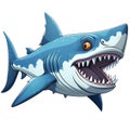 Cute Cartoon Shark Caricatures Clipart Illustration AI Generative