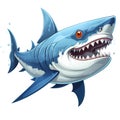 Cute Cartoon Shark Caricatures Clipart Illustration AI Generative