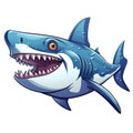 Cute Cartoon Shark Caricatures Clipart Illustration AI Generative