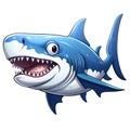 Cute Cartoon Shark Caricatures Clipart Illustration AI Generative